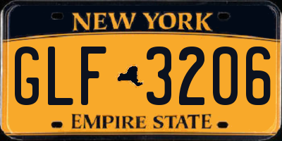 NY license plate GLF3206