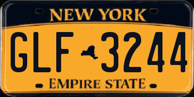 NY license plate GLF3244