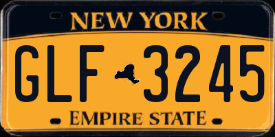 NY license plate GLF3245