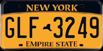 NY license plate GLF3249
