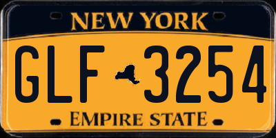 NY license plate GLF3254