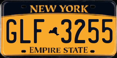 NY license plate GLF3255