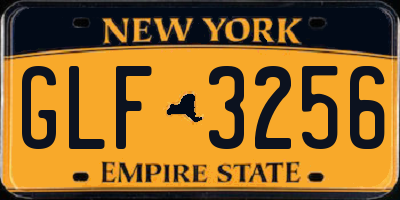 NY license plate GLF3256