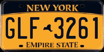 NY license plate GLF3261