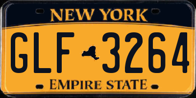 NY license plate GLF3264