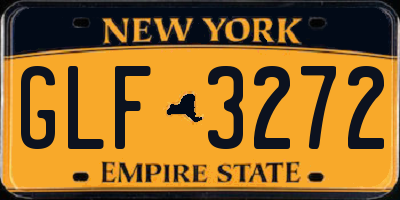 NY license plate GLF3272