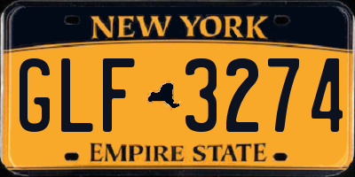 NY license plate GLF3274