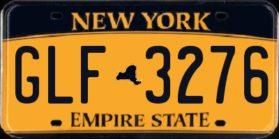 NY license plate GLF3276