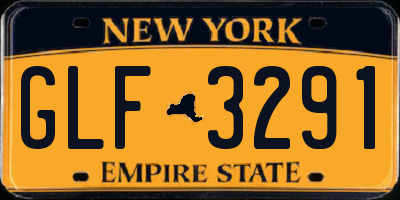 NY license plate GLF3291