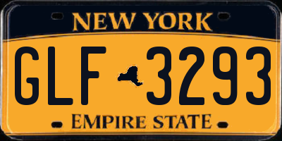 NY license plate GLF3293