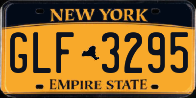 NY license plate GLF3295