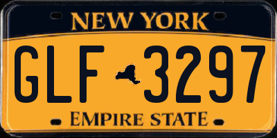 NY license plate GLF3297