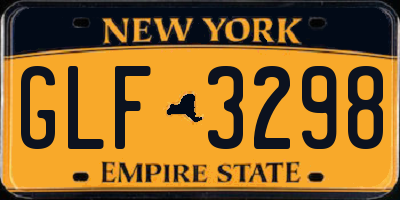 NY license plate GLF3298