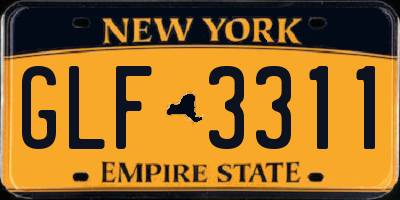 NY license plate GLF3311