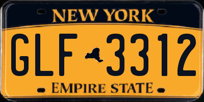 NY license plate GLF3312