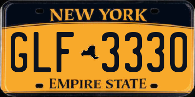 NY license plate GLF3330