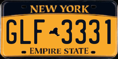 NY license plate GLF3331