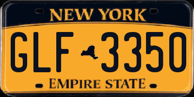 NY license plate GLF3350