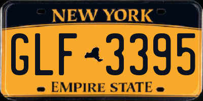 NY license plate GLF3395