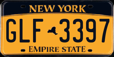 NY license plate GLF3397