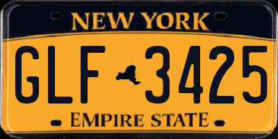 NY license plate GLF3425