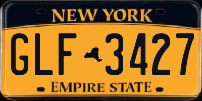 NY license plate GLF3427
