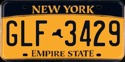 NY license plate GLF3429