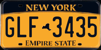 NY license plate GLF3435