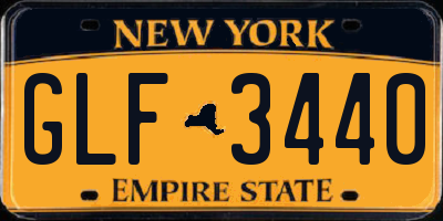 NY license plate GLF3440