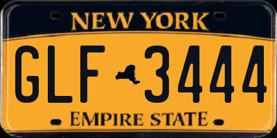 NY license plate GLF3444