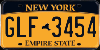NY license plate GLF3454