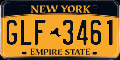 NY license plate GLF3461