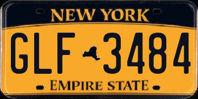 NY license plate GLF3484