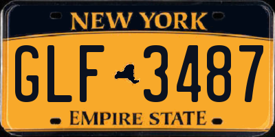 NY license plate GLF3487
