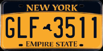 NY license plate GLF3511