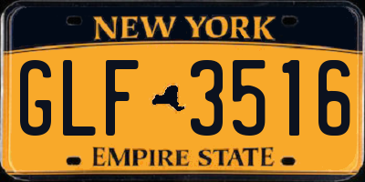 NY license plate GLF3516