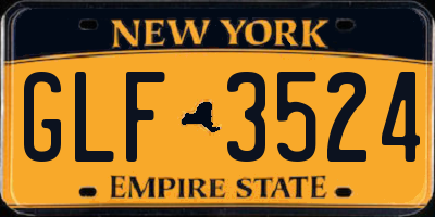 NY license plate GLF3524