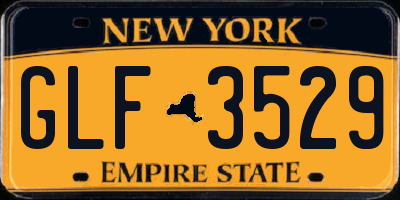 NY license plate GLF3529