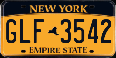 NY license plate GLF3542