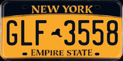 NY license plate GLF3558
