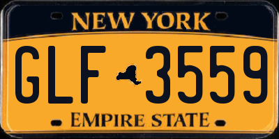 NY license plate GLF3559