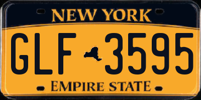 NY license plate GLF3595