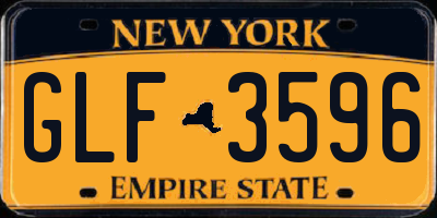 NY license plate GLF3596