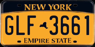 NY license plate GLF3661