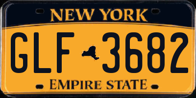 NY license plate GLF3682