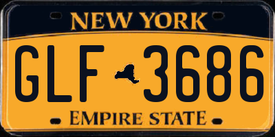 NY license plate GLF3686