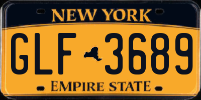 NY license plate GLF3689