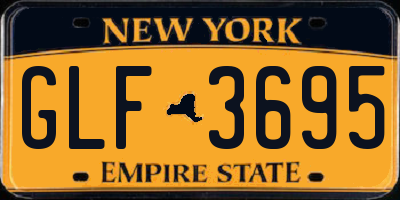 NY license plate GLF3695