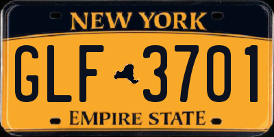 NY license plate GLF3701