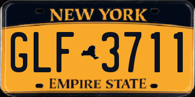 NY license plate GLF3711